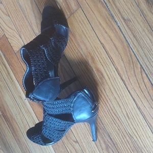 Black high heel shoes